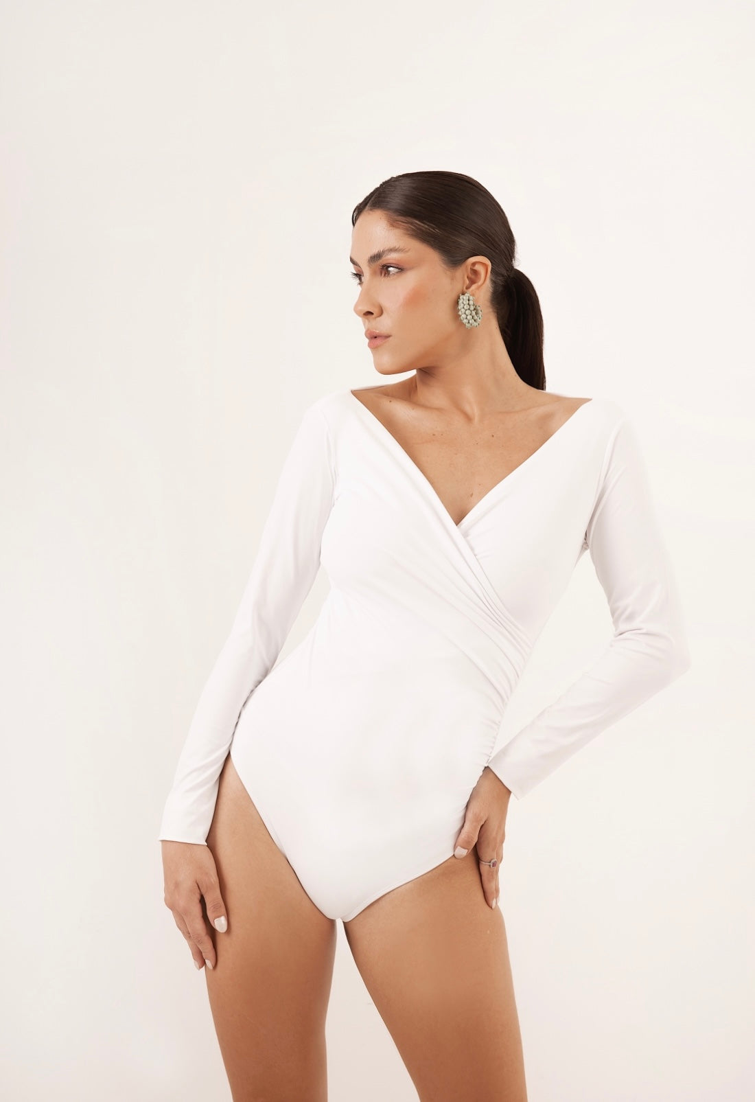 Christine Bodysuit Womens white Bodysuits